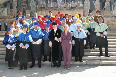 Las autoridades acadmicas a la salida del acto ofical de Apertura de Curso