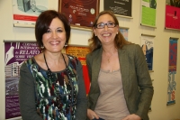 Carmen Lin y Carmen Blanco, antes de la presentacin de la nueva edicin del Club de Lectura