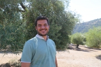 Researcher Francisco Marquez in a olive grove